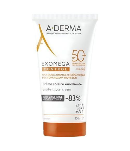 A-DERMA EXOMEGA CONTROL CREMA SOLAR EMOLIENTE SPF 50+ 1 TUBO 150 ML