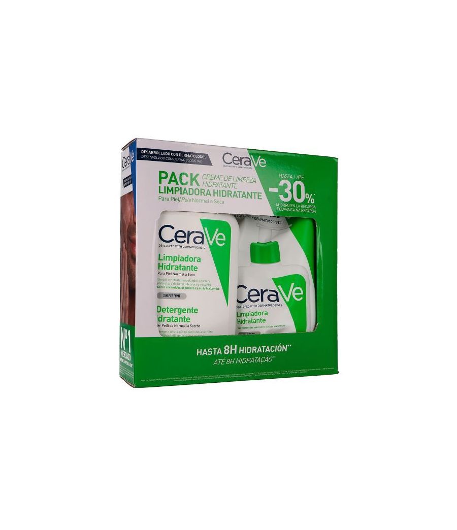 CERAVE LIMPIADORA HIDRATANTE 473ML + RECARGA -30%