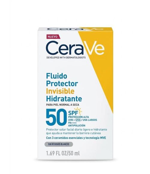 CERAVE FLUIDO PROT INVISIBLE HIDRATANTE HID SPF50 50ML