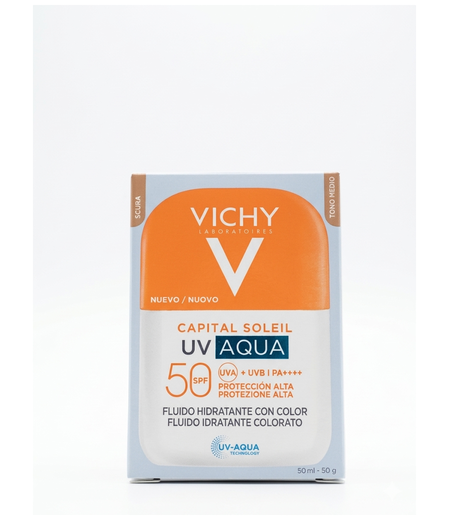 CAPITAL SOLEIL UV AQUA FLUIDO HIDRATANTE SPF 50 1 ENVASE 50 ML COLOR TONO MEDIO