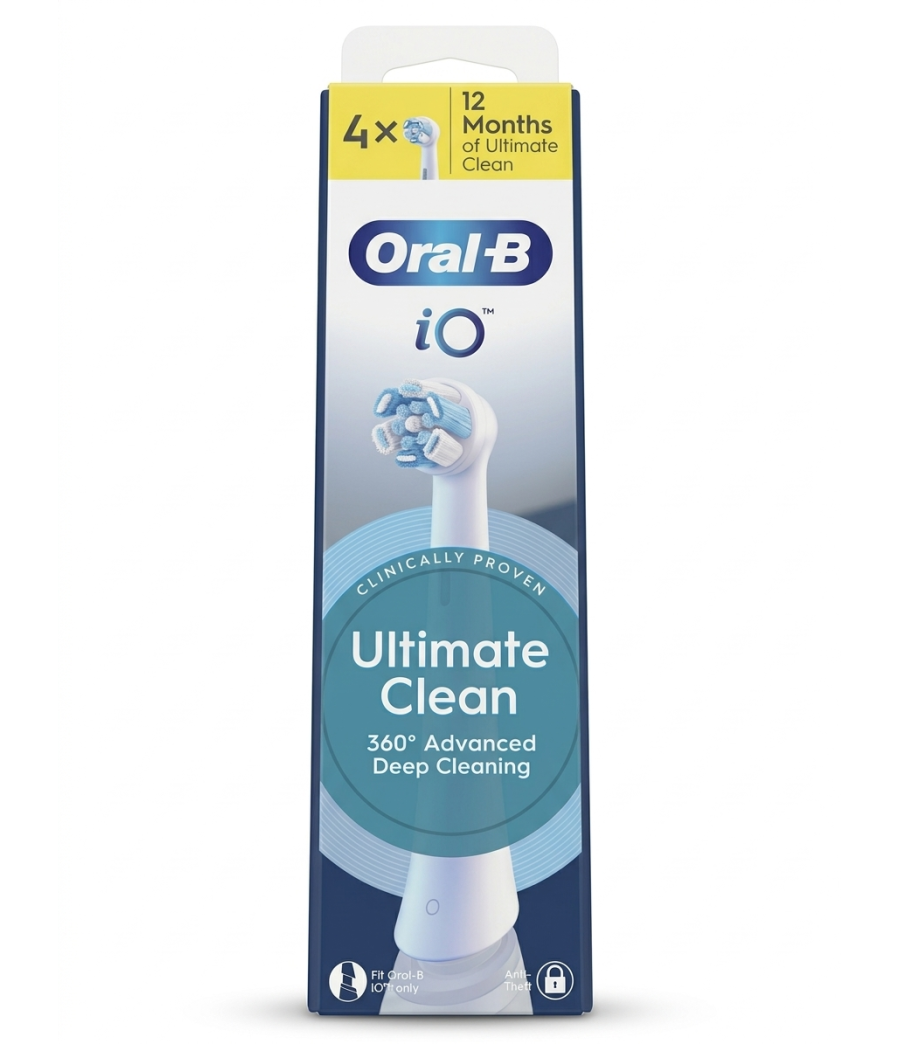 CEPILLO DENTAL ELECTRICO RECAMBIO ORAL-B REC IO ULTIMATE CLEAN 4 CABEZALES
