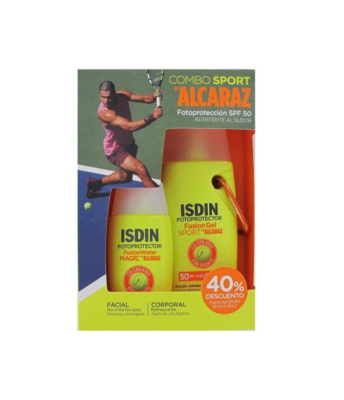 PACK BY ALCARAZ ISDIN FOTOPROTECTOR FUSION WATER MAGIC+ FUSION GEL SPORT