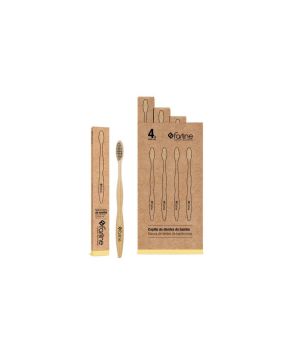 CEPILLO DENTAL DE BAMBU FARLINE AMARILLO 4U