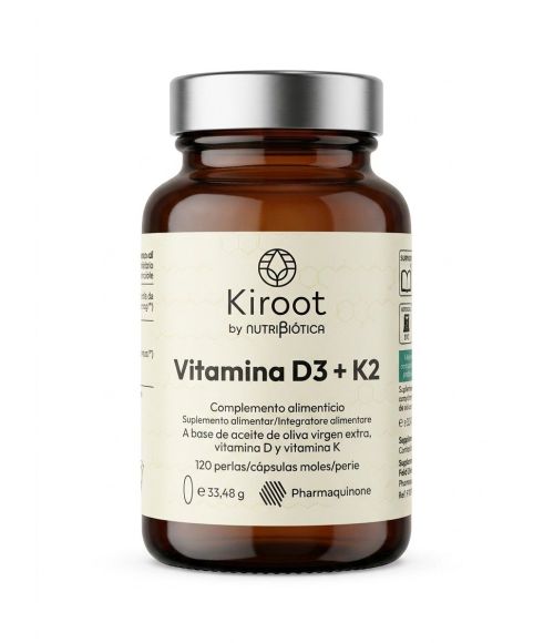VITAMINA D3 + K2 KIROOT 120 PERLAS