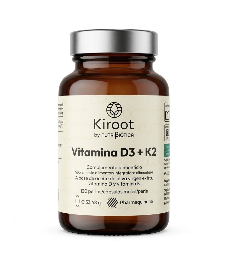 VITAMINA D3 + K2 KIROOT 120 PERLAS