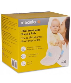 DISCOS ABSORBENTES ULTRATRANSPIRABLES MEDELA 60 UNIDADES