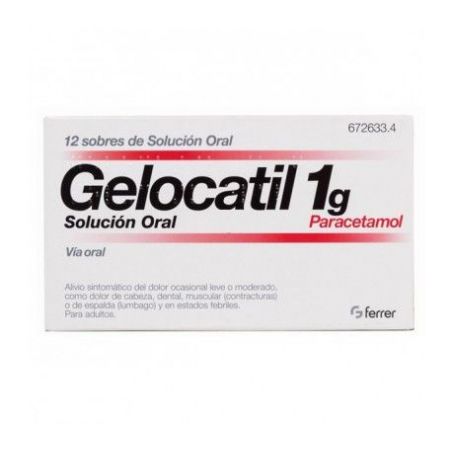 GELOCATIL 650 MG 12 SOBRES SOLUCION ORAL