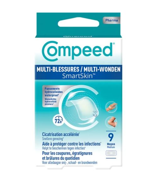 COMPEED MULTI-HERIDAS HIDROCOLOIDE 9 UNIDADES TAMAÑO MEDIANO