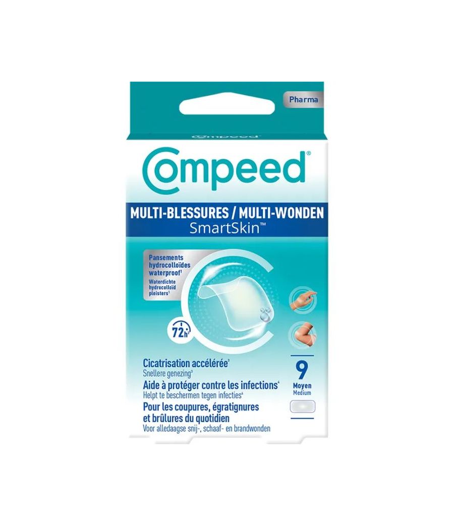 COMPEED MULTI-HERIDAS HIDROCOLOIDE 9 UNIDADES TAMAÑO MEDIANO