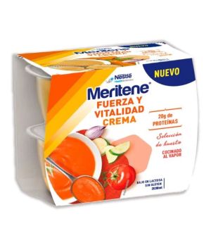 MERITENE FUERZA Y VITALIDAD CREMA 2 TARRINAS 200 ML SABOR SELECCION DE HUERTO