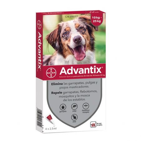 ADVANTIX 11-25 KG 4 PIPETAS