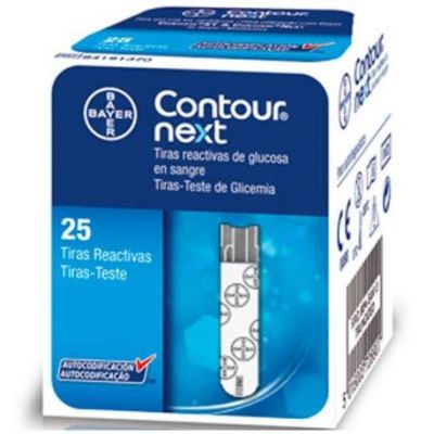 TIRAS REACTIVAS GLUCEMIA CONTOUR NEXT 25 UNIDADES