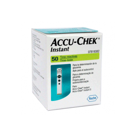 TIRAS REACTIVAS GLUCEMIA ACCU-CHEK INSTANT 50 UNIDADES