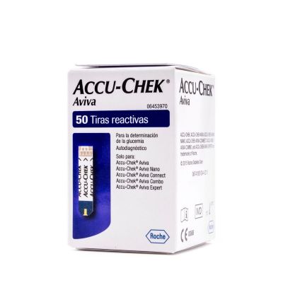 TIRAS REACTIVAS GLUCEMIA ACCU-CHEK AVIVA 50 UNIDADES