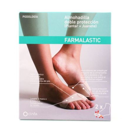 PROTECTOR DOBLE JUANETE + PLANTAR FARMALASTIC FEET TALLA PEQUEÑA
