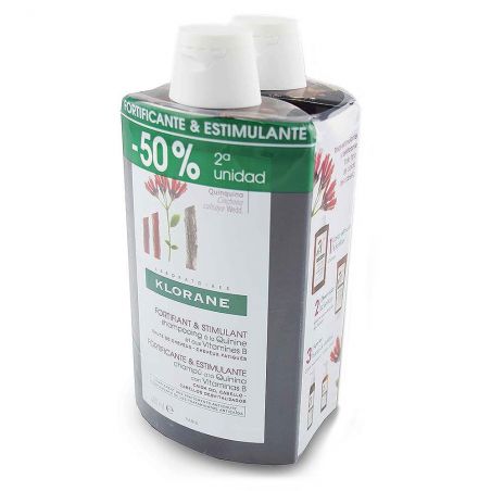 KLORANE DUO QUININA 2X400ML 2ª 40%