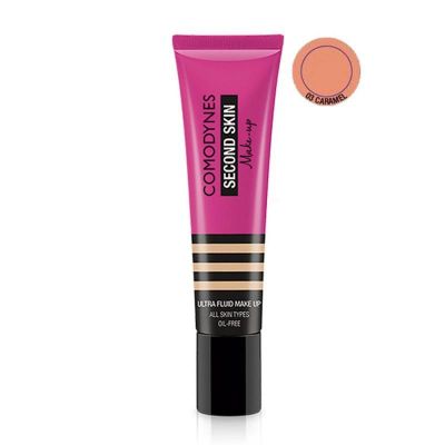 COMODYNES SECOND SKIN MAQUILLAJE FLUIDO 1 ENVASE 30 ml COLOR 03 CARAMEL