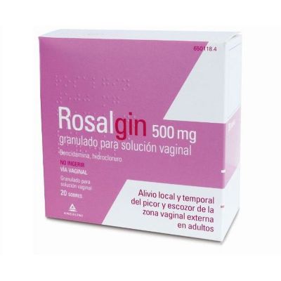 ROSALGIN 500 mg 20 SOBRES GRANULADO PARA SOLUCION VAGINAL