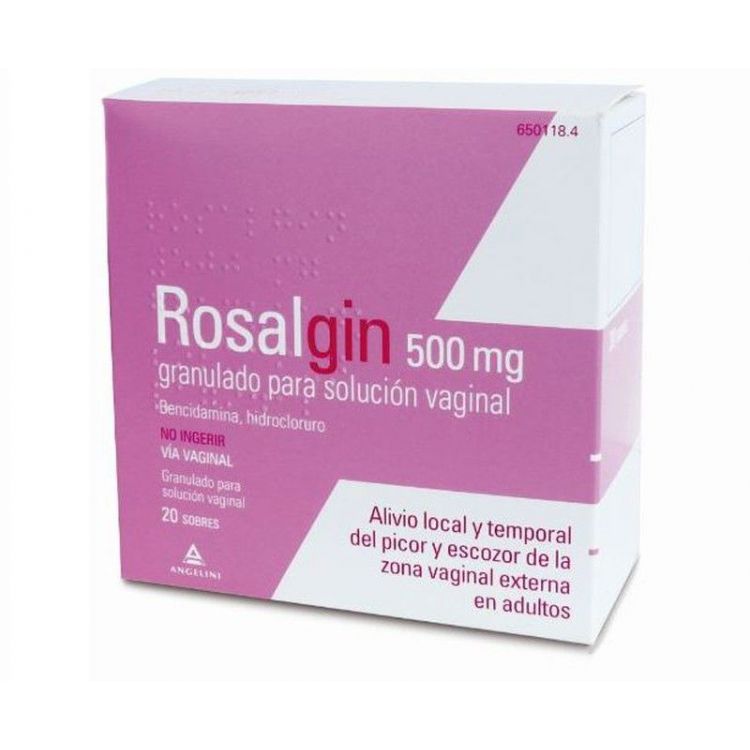 ROSALGIN 500 mg 20 SOBRES GRANULADO PARA SOLUCION VAGINAL