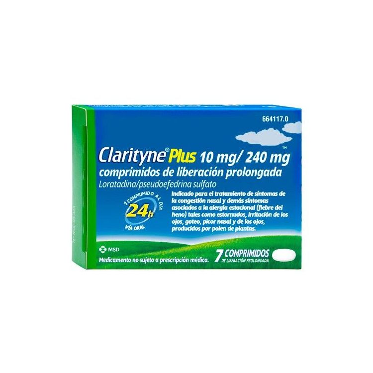 CLARITYNE PLUS 10 mg/240 mg 7 COMPRIMIDOS LIBERACION PROLONGADA