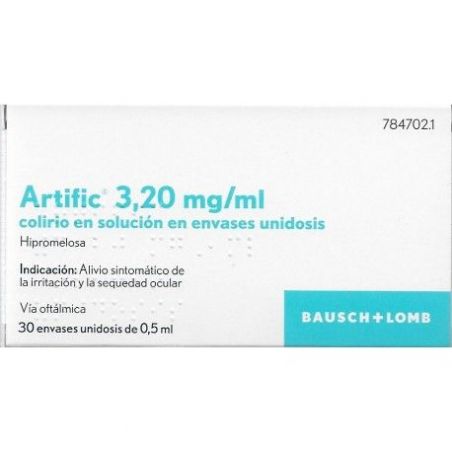 ARTIFIC 3,2 mg/ml COLIRIO EN SOLUCION 30 MONODOSIS 0,5 ml