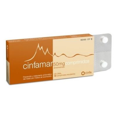 CINFAMAR 50 MG 10 COMPRIMIDOS RECUBIERTOS