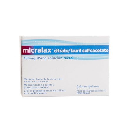 MICRALAX CITRATO/LAURIL SULFOACETATO 450 mg/ml + 45 mg/ml SOLUCION RECTAL 12 ENEMAS 5 ml