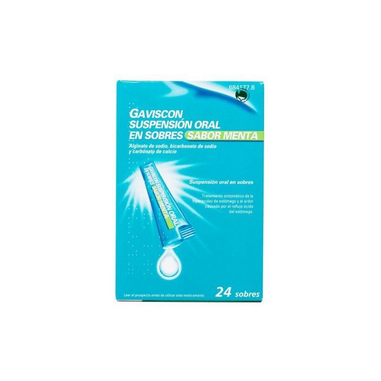 GAVISCON 24 SOBRES SUSPENSION ORAL 10 ml (SABOR MENTA)