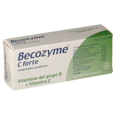 BECOZYME C FORTE 30 COMPRIMIDOS RECUBIERTOS