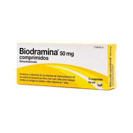 BIODRAMINA 50 mg 12 COMPRIMIDOS