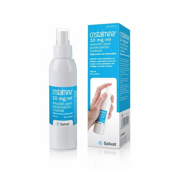 CRISTALMINA 10 mg/ml SOLUCION PARA PULVERIZACION CUTANEA 1 FRASCO 125 ml
