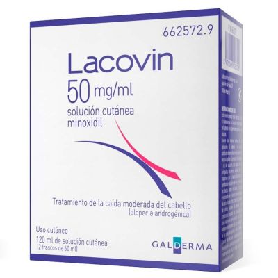 LACOVIN 50 mg/ml SOLUCION CUTANEA 2 FRASCOS 60 ml