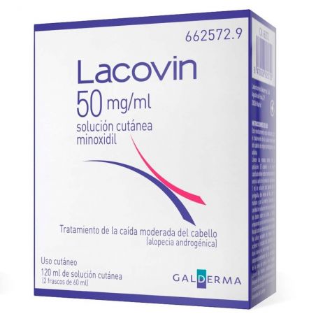 LACOVIN 50 mg/ml SOLUCION CUTANEA 2 FRASCOS 60 ml