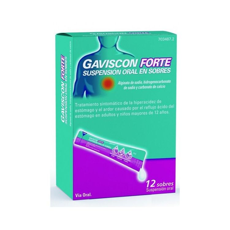 GAVISCON FORTE 12 SOBRES SUSPENSION ORAL 10 ml