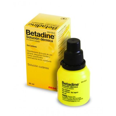 BETADINE 100 mg/ml SOLUCION CUTANEA 1 FRASCO 50 ml