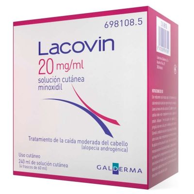 LACOVIN 20 mg/ml SOLUCION CUTANEA 4 FRASCOS 60 ml