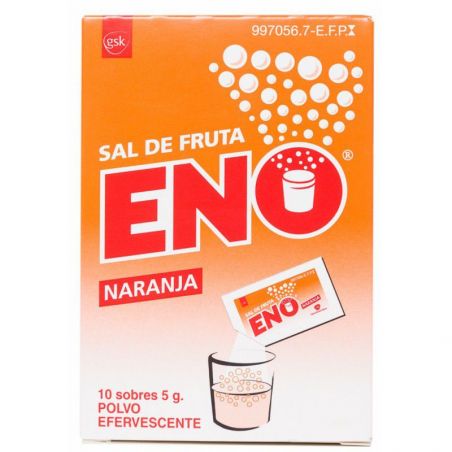 SAL DE FRUTA ENO 5 g 10 SOBRES POLVO EFERVESCENTE (SABOR NARANJA)