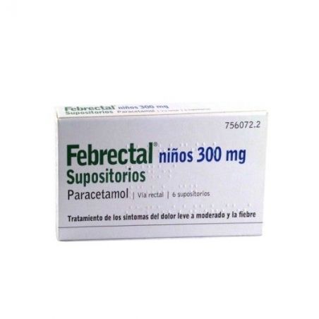 FEBRECTAL NIÑOS 300 mg 6 SUPOSITORIOS