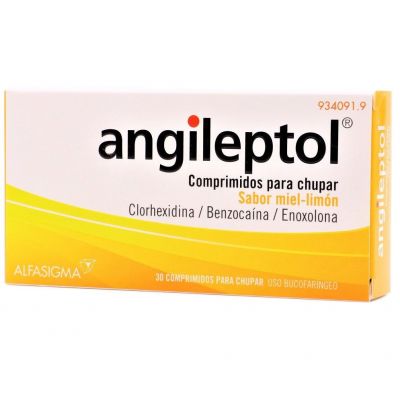 ANGILEPTOL 30 COMPRIMIDOS PARA CHUPAR (SABOR MIEL-LIMON)