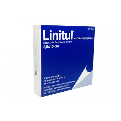 LINITUL CICATRIZANTE 20 APOSITOS IMPREGNADOS 8,5 x 10 cm