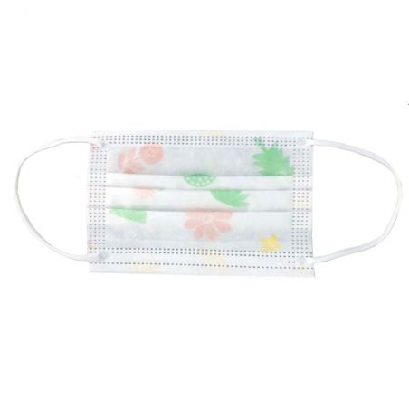 MASCARILLA QUIRURGICA INFANTIL FLOR 10U TIPO1