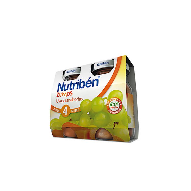 NUTRIBEN ZUMO UVA Y ZANAHORIAS 2 ENVASES 130 ml BIPACK