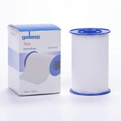 ESPARADRAPO GALENO TELA 1 UNIDAD 10 m x 10 cm COLOR BLANCO