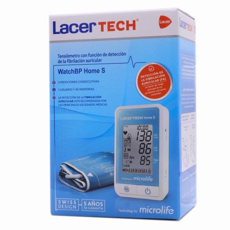 TENSIOMETRO AUTOMATICO DE BRAZO LACERTECH WATCHBP HOME S FUNCION DETECCION FIBRILACION AURICULAR