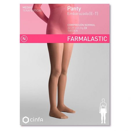 PANTY EMBARAZADA (E-T) COMPRESION NORMAL FARMALASTIC 1 UNIDAD TALLA PEQUEÑA COLOR NEGRO