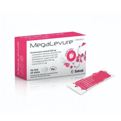MEGALEVURE FRESA 10 STICKS