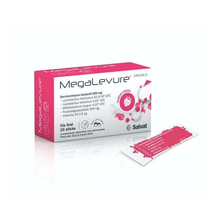 MEGALEVURE FRESA 10 STICKS