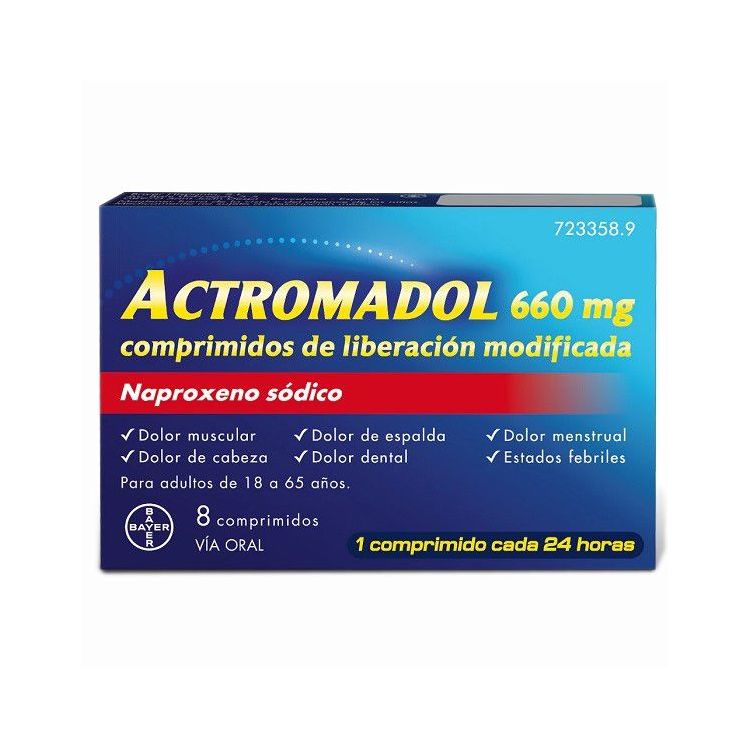 ACTROMADOL 660 MG 8 COMPRIMIDOS LIBERACION MODIFICADA