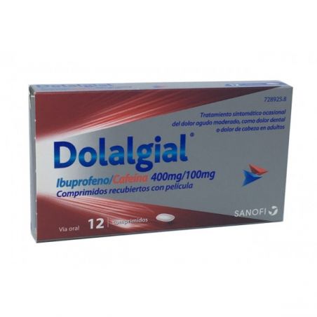 DOLALGIAL IBUPROFENO/CAFEINA 400 mg/100 mg 12 COMPRIMIDOS RECUBIERTOS