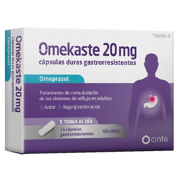 OMEKASTE 20 MG 14 CAPSULAS GASTRORRESISTENTES (BLISTER PVC-PVDC/AL)